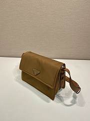 Prada Large Re-Nylon Padded Shoulder Bag Brown 23.5x18x11cm - 5
