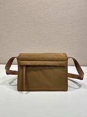 Prada Large Re-Nylon Padded Shoulder Bag Brown 23.5x18x11cm - 2