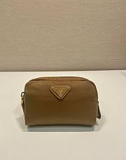 Prada Nylon Pouch Brown 12x8x3.5cm - 1