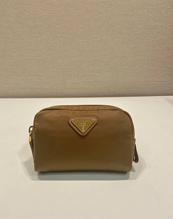 Prada Nylon Pouch Brown 12x8x3.5cm