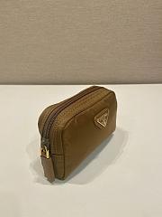 Prada Nylon Pouch Brown 12x8x3.5cm - 3