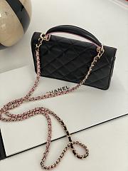 Chanel 23P Woc Flap Bag Black Pink Lambskin 17cm - 6