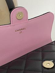 Chanel 23P Woc Flap Bag Black Pink Lambskin 17cm - 5
