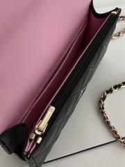 Chanel 23P Woc Flap Bag Black Pink Lambskin 17cm - 2