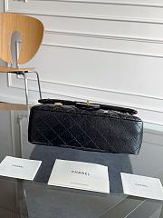 Chanel 2.55 Flap Bag Black Lambskin 25x6x16cm - 4