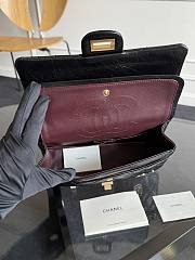Chanel 2.55 Flap Bag Black Lambskin 25x6x16cm - 3