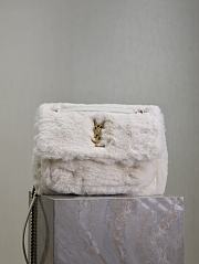 YSL Niki Bag Fur White 28x20x8.5cm - 1