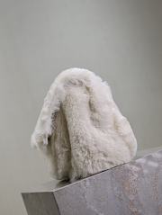 YSL Niki Bag Fur White 28x20x8.5cm - 5