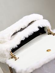 YSL Niki Bag Fur White 28x20x8.5cm - 4