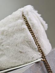 YSL Niki Bag Fur White 28x20x8.5cm - 2