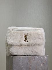 YSL Medium Niki Bag Fur White 32x23x9cm - 1