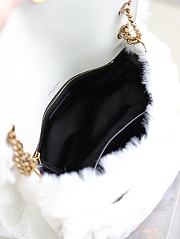 YSL Medium Niki Bag Fur White 32x23x9cm - 6