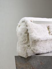 YSL Medium Niki Bag Fur White 32x23x9cm - 5