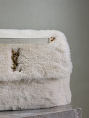 YSL Medium Niki Bag Fur White 32x23x9cm - 3