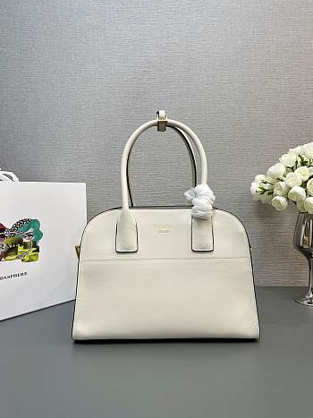 Prada Medium Leather White Tote Bag 32x23.5x16cm