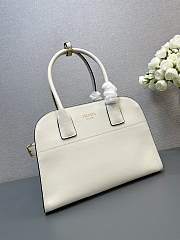 Prada Medium Leather White Tote Bag 32x23.5x16cm - 4