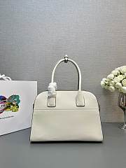 Prada Medium Leather White Tote Bag 32x23.5x16cm - 3