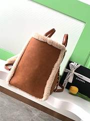 Chanel Shopping Bag Shearling Lambskin Gold Brown 38cm - 2