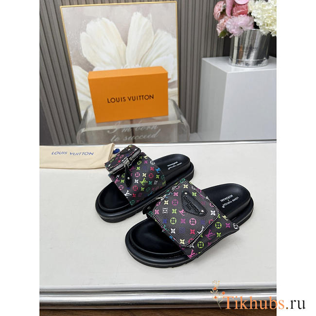 Louis Vuitton LV x TM Pillow Flat Confort Mule Black - 1