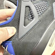 Air Jordan 4 Retro Black Blue Sneaker - 3