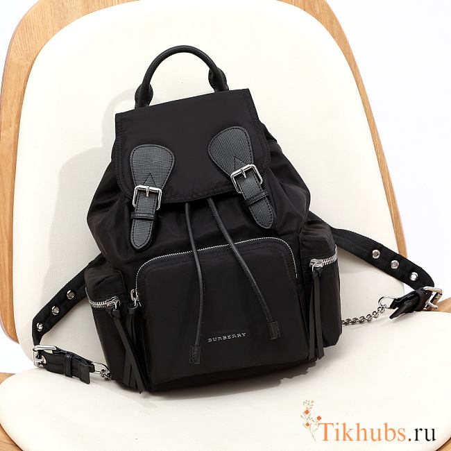 Burberry Medium Military Backpack Black 22x33cm - 1