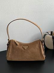 Prada Aimee Medium Suede Shoulder Bag 31x18x10cm - 1