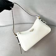 Prada Aimee Medium Leather Shoulder Bag White 31x18x10cm - 1