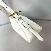 Prada Aimee Medium Leather Shoulder Bag White 31x18x10cm - 6