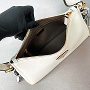 Prada Aimee Medium Leather Shoulder Bag White 31x18x10cm - 4