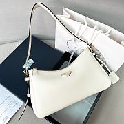 Prada Aimee Medium Leather Shoulder Bag White 31x18x10cm - 2