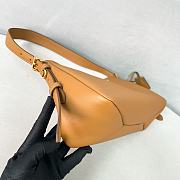 Prada Aimee Medium Leather Shoulder Bag Cognac 31x18x10cm - 5