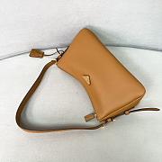 Prada Aimee Medium Leather Shoulder Bag Cognac 31x18x10cm - 4