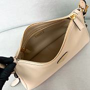 Prada Aimee Medium Leather Shoulder Bag Beige 31x18x10cm - 5