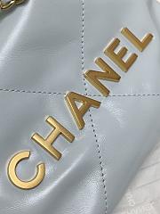 Chanel Mini 22 Handbag Light Blue Gold 20cm - 3