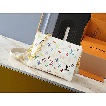 Louis Vuitton LV x TM Coussin PM White Multicolored 26x20x12cm