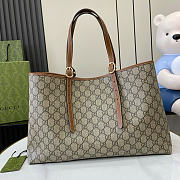 Gucci GG Emblem Medium Tote Bag Brown 38x25x15cm - 3