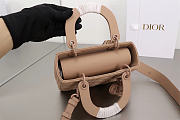 Dior Small Lady Bag Matte Pink 20cm  - 6