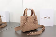 Dior Small Lady Bag Matte Pink 20cm  - 3