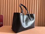 Gucci GG Emblem Medium Tote Bag Full Black 38x25x15cm - 6