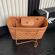 Chanel Shopping Tote Bag Caramel Lambskin Gold 32x24x12cm - 5