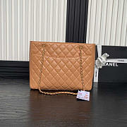 Chanel Shopping Tote Bag Caramel Lambskin Gold 32x24x12cm - 3