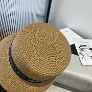 Dior D-Bobby Brim Hat Straw Black - 5