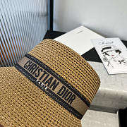 Dior D-Bobby Brim Hat Straw Black - 3