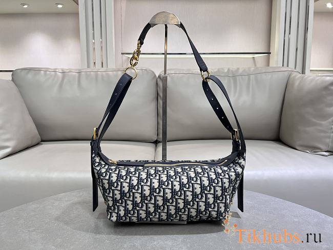 Dior Small D-Journey Bag Blue Oblique 25.5x14.5x14cm - 1