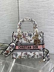 Dior Lady D-lite Bag White Flower 24cm - 1