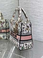 Dior Lady D-lite Bag White Flower 24cm - 4