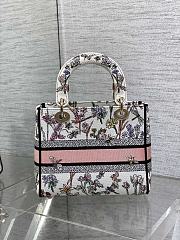 Dior Lady D-lite Bag White Flower 24cm - 2