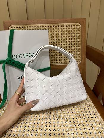 Bottega Veneta Mini Wallace Shoulder Bag White 20x13x9.5cm