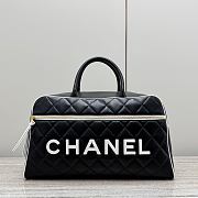 Chanel Duffle Bag Black Lambskin 47x27x13cm - 1