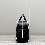 Chanel Duffle Bag Black Lambskin 47x27x13cm - 2